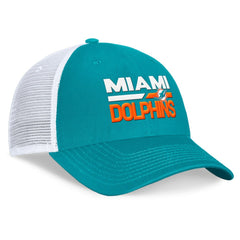 Miami Dolphins Upper Trucker Adjustable Hat - Aqua/White Hats