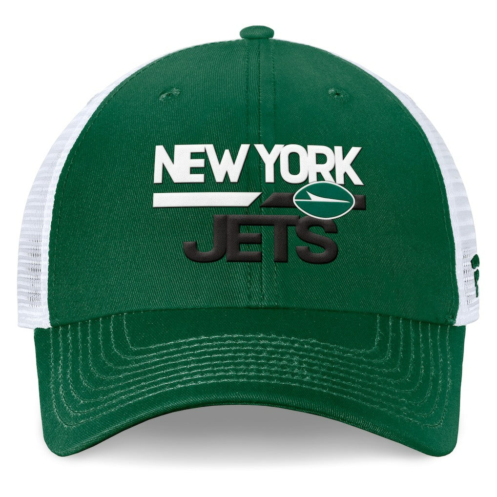 New York Jets Upper Trucker Adjustable Hat - Green/White Hats