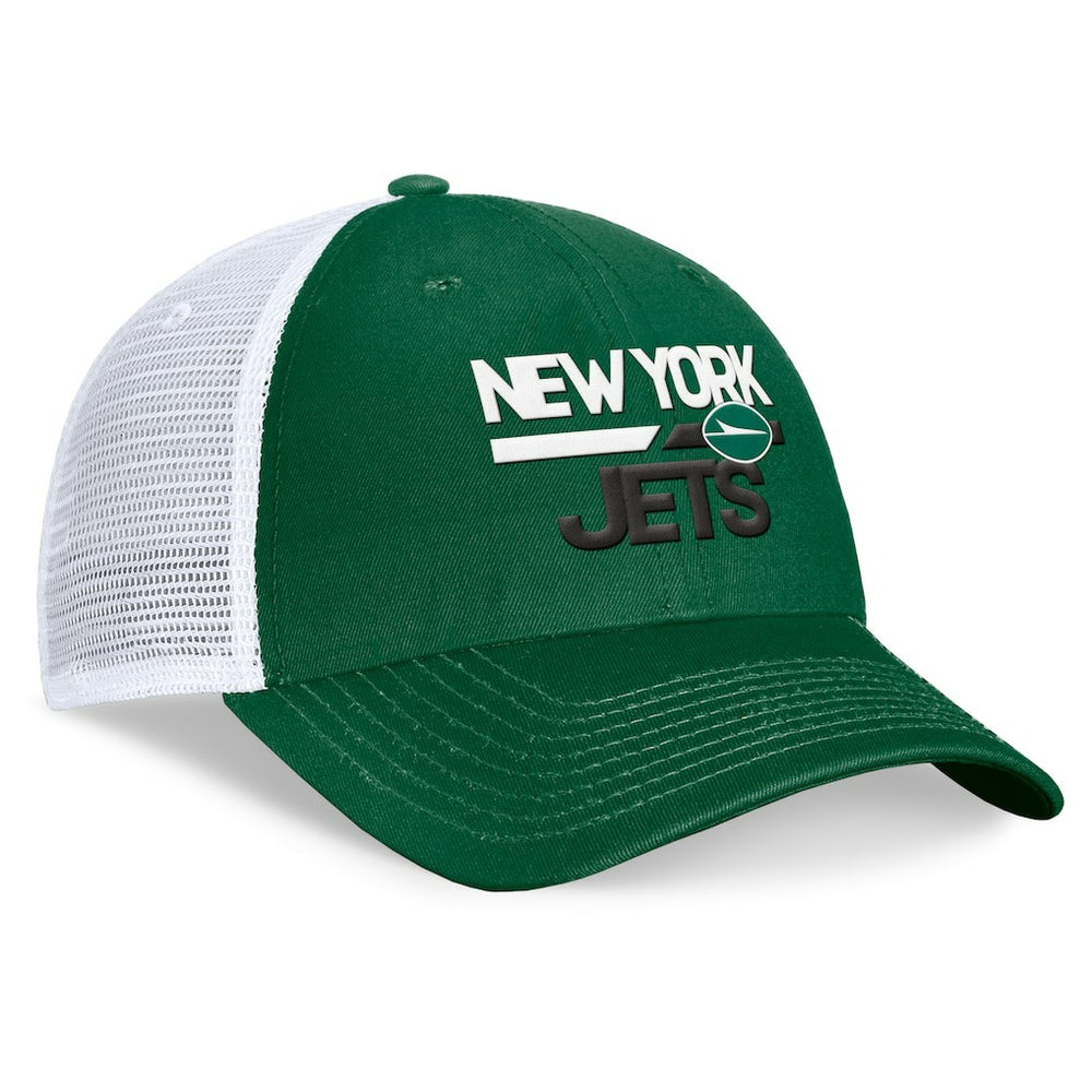 New York Jets Upper Trucker Adjustable Hat - Green/White Hats
