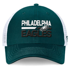 Philadelphia Eagles Upper Trucker Adjustable Hat - Midnight Green/White Hats