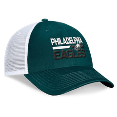 Philadelphia Eagles Upper Trucker Adjustable Hat - Midnight Green/White Hats