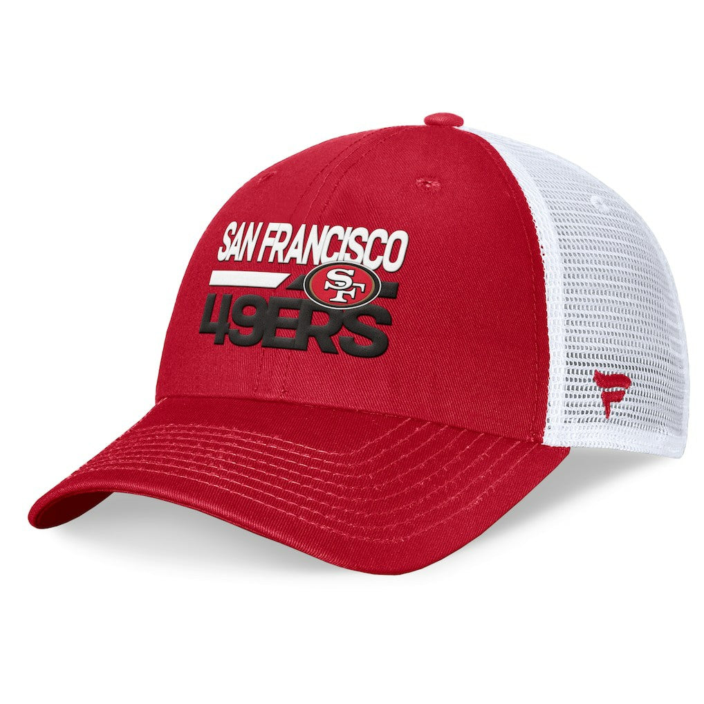 San Francisco 49ers Upper Trucker Adjustable Hat - Scarlet/White Hats