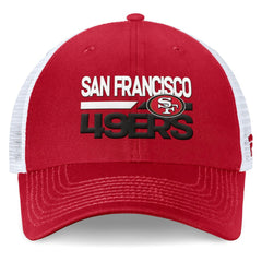San Francisco 49ers Upper Trucker Adjustable Hat - Scarlet/White Hats