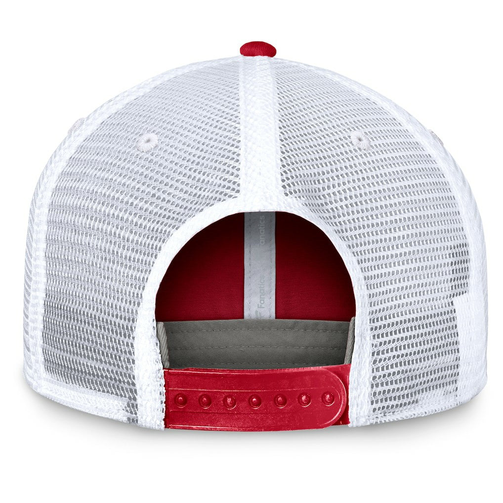 San Francisco 49ers Upper Trucker Adjustable Hat - Scarlet/White Hats