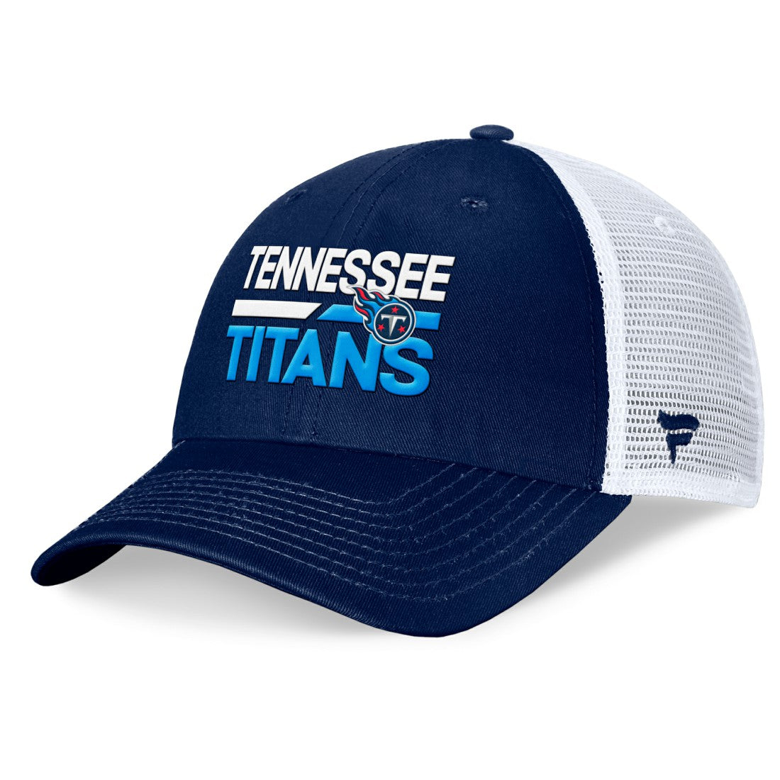 Tennessee Titans Upper Trucker Adjustable Hat - Navy/White Hats