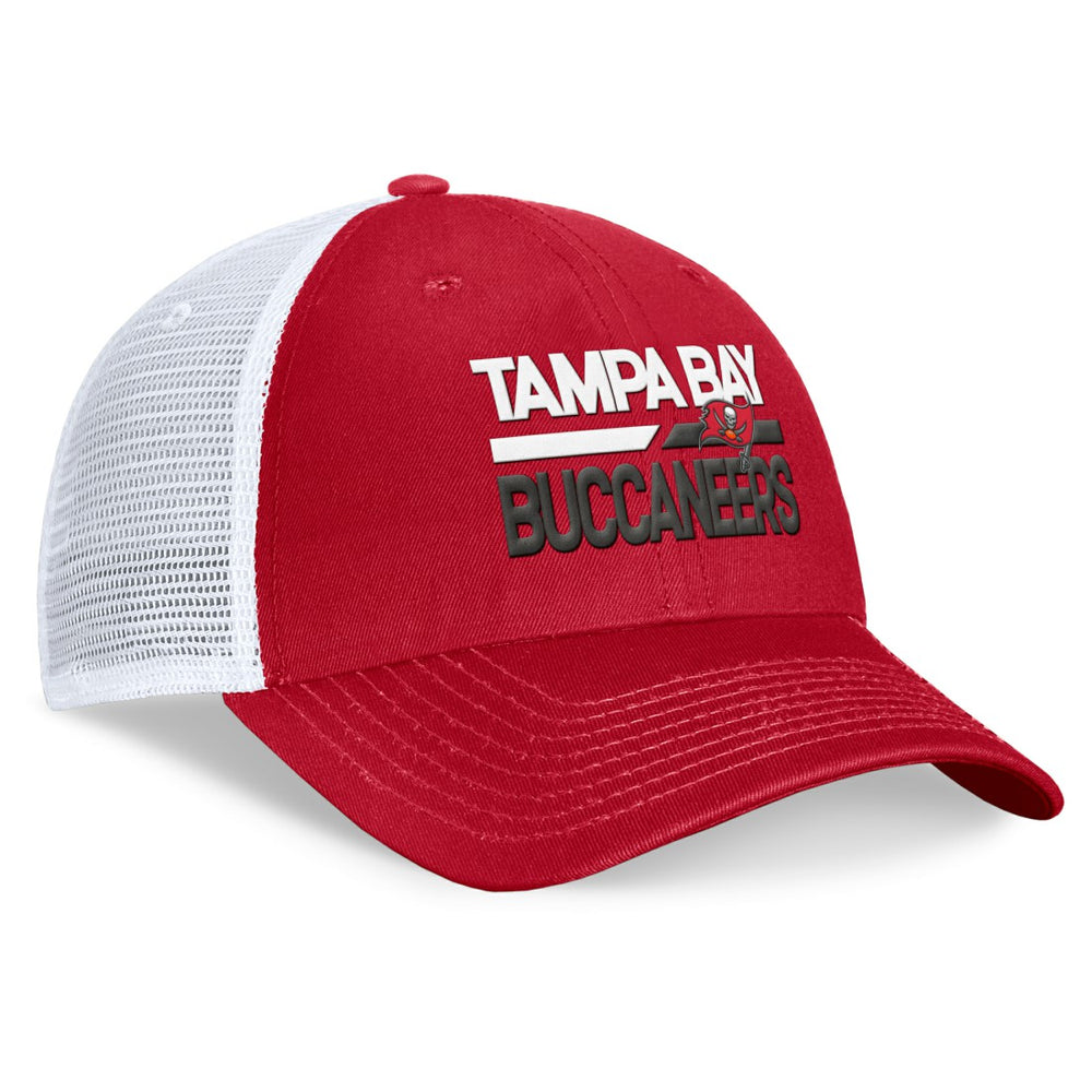 Tampa Bay Buccaneers Upper Trucker Adjustable Hat - Red/White Hats