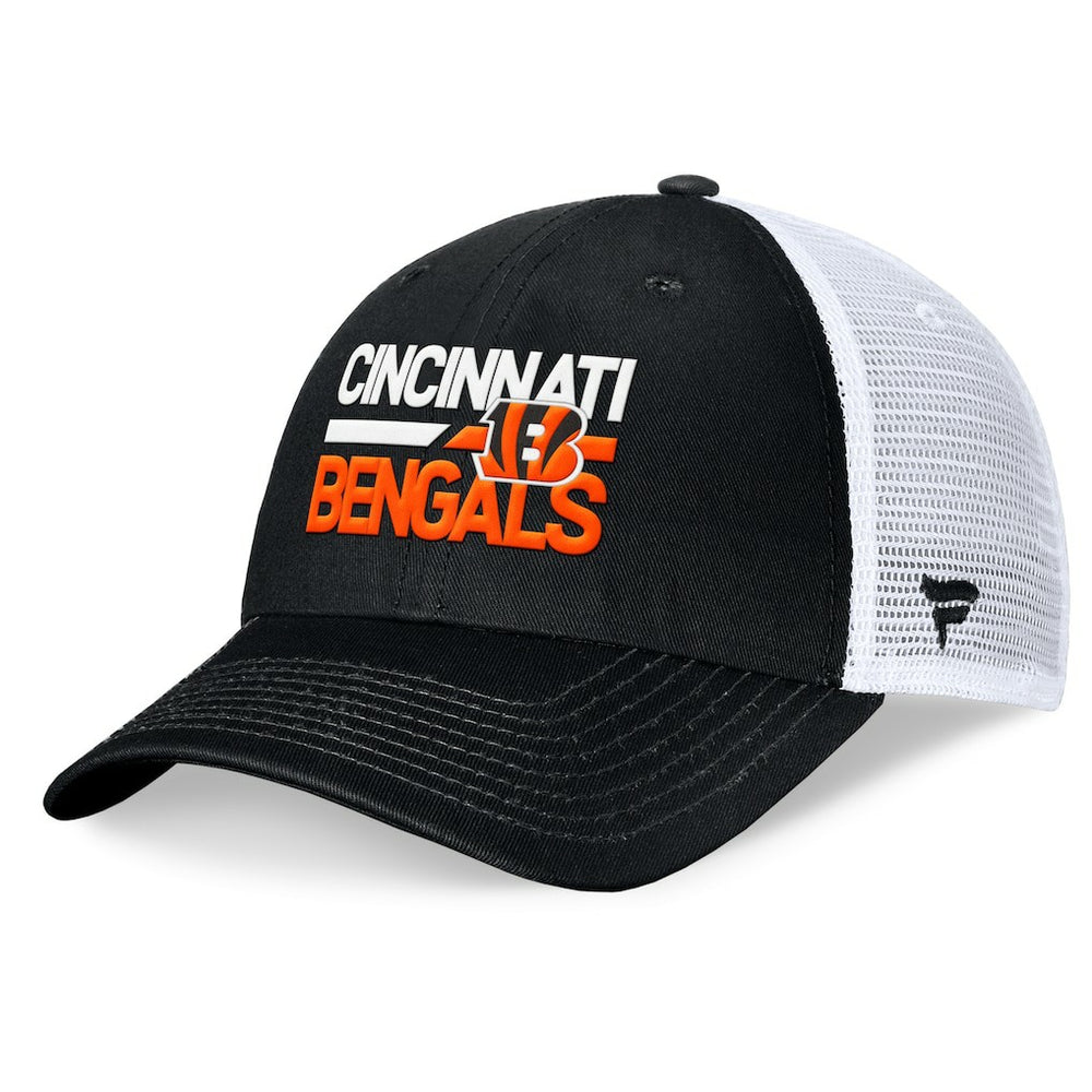 Cincinnati Bengals Upper Trucker Adjustable Hat - Black/White Hats