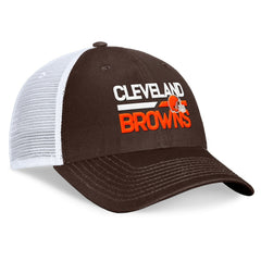 Cleveland Browns Upper Trucker Adjustable Hat - Brown/White Hats