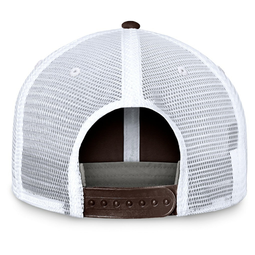 Cleveland Browns Upper Trucker Adjustable Hat - Brown/White Hats