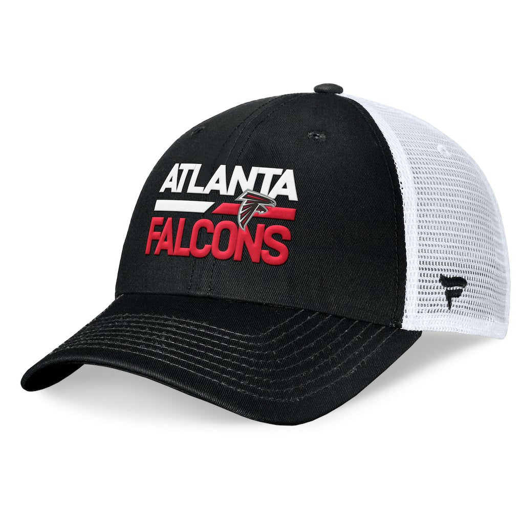 Atlanta Falcons Upper Trucker Adjustable Hat - Black/White Hats