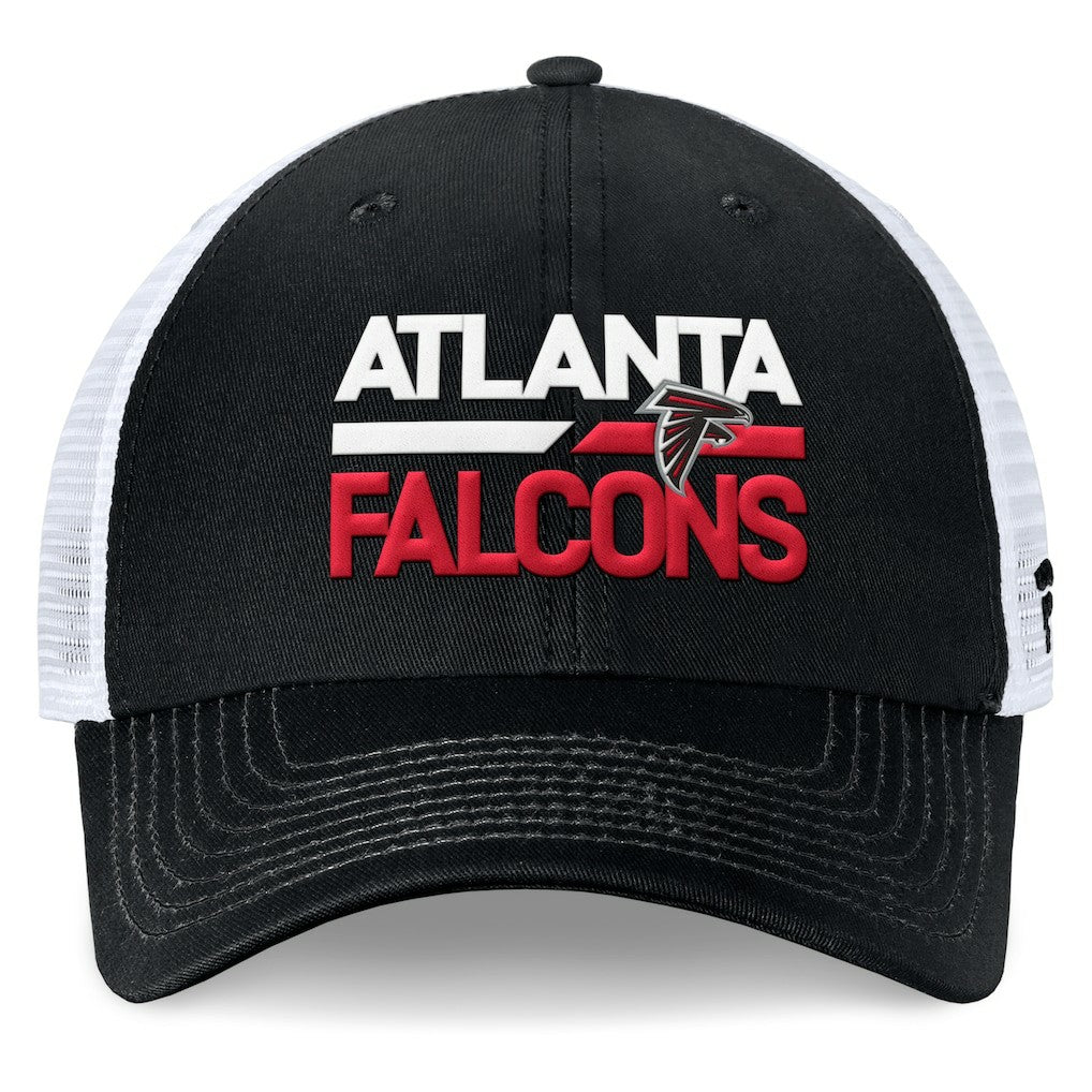 Atlanta Falcons Upper Trucker Adjustable Hat - Black/White Hats