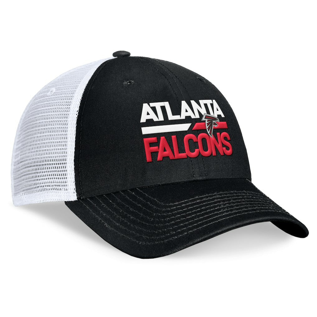 Atlanta Falcons Upper Trucker Adjustable Hat - Black/White Hats