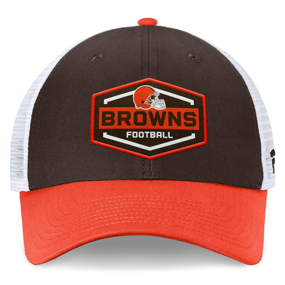 Cleveland Browns Bench Trucker Adjustable Hat - Brown/Orange Hats