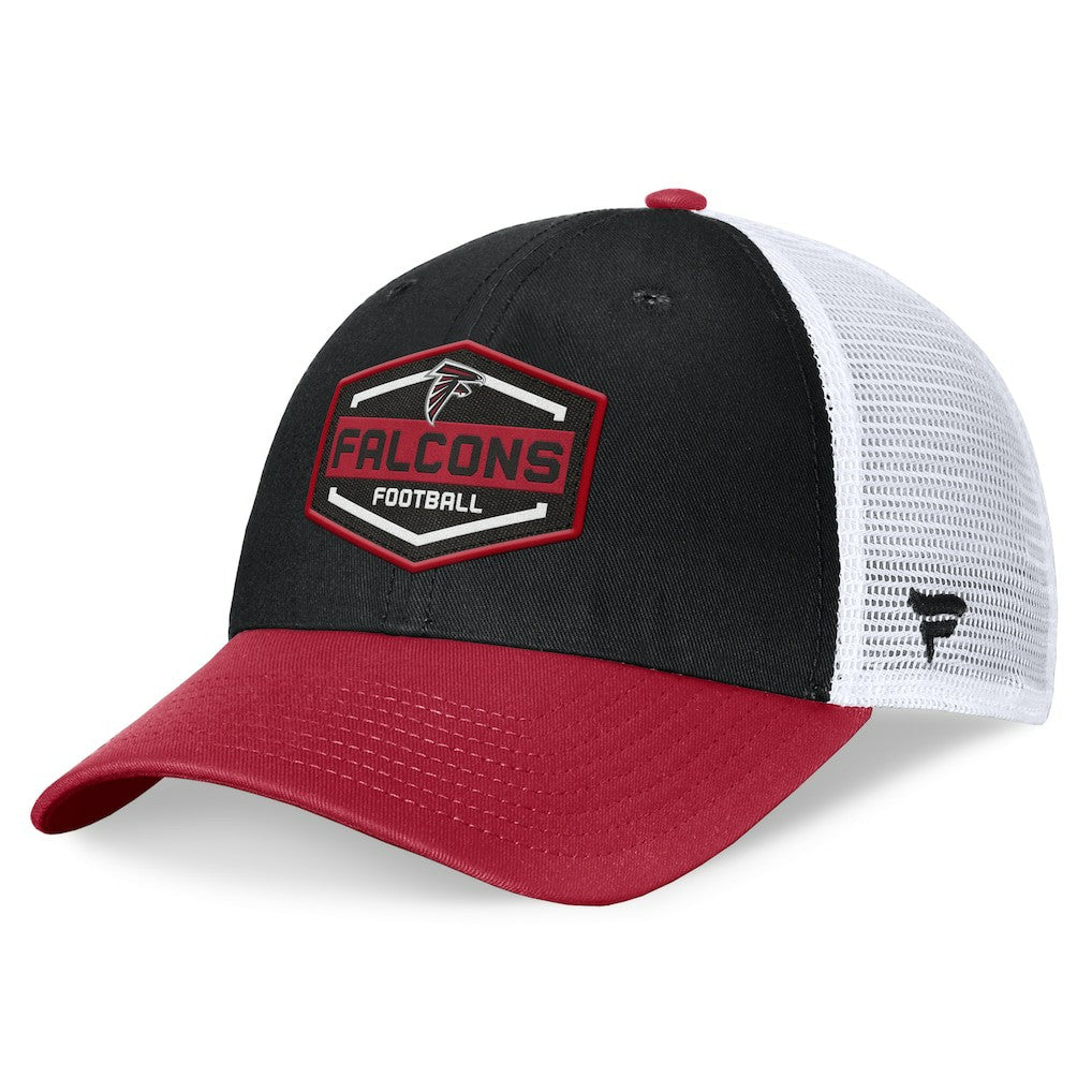 Atlanta Falcons Bench Trucker Adjustable Hat - Black/Red Hats
