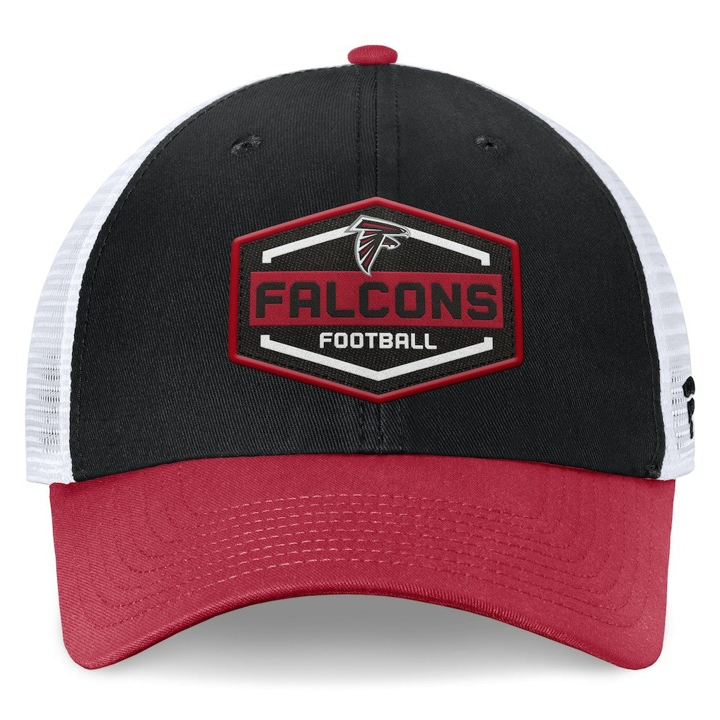 Atlanta Falcons Bench Trucker Adjustable Hat - Black/Red Hats