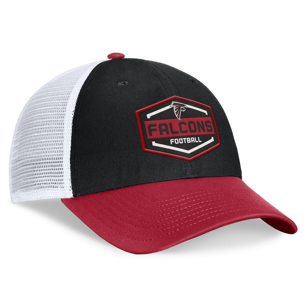 Atlanta Falcons Bench Trucker Adjustable Hat - Black/Red Hats