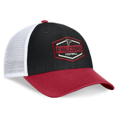 Atlanta Falcons Bench Trucker Adjustable Hat - Black/Red Hats