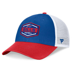 Buffalo Bills Bench Trucker Adjustable Hat - Royal/Red Hats
