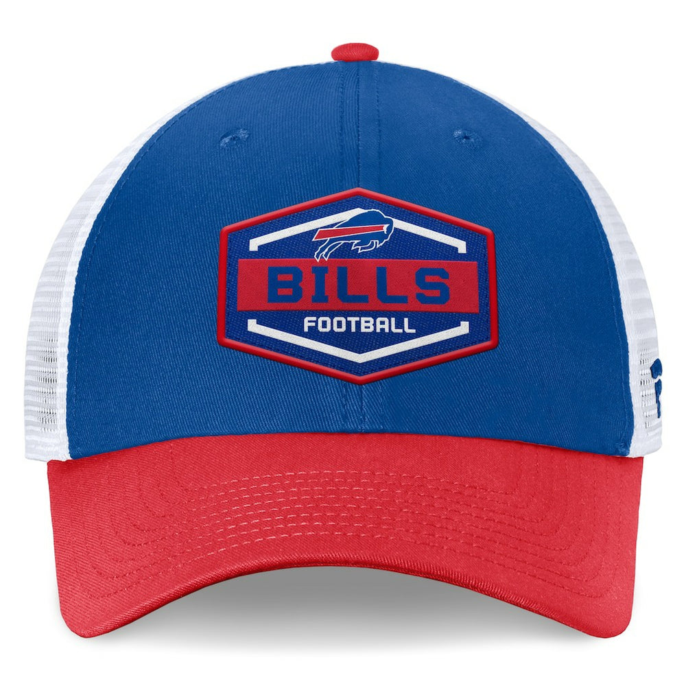 Buffalo Bills Bench Trucker Adjustable Hat - Royal/Red Hats