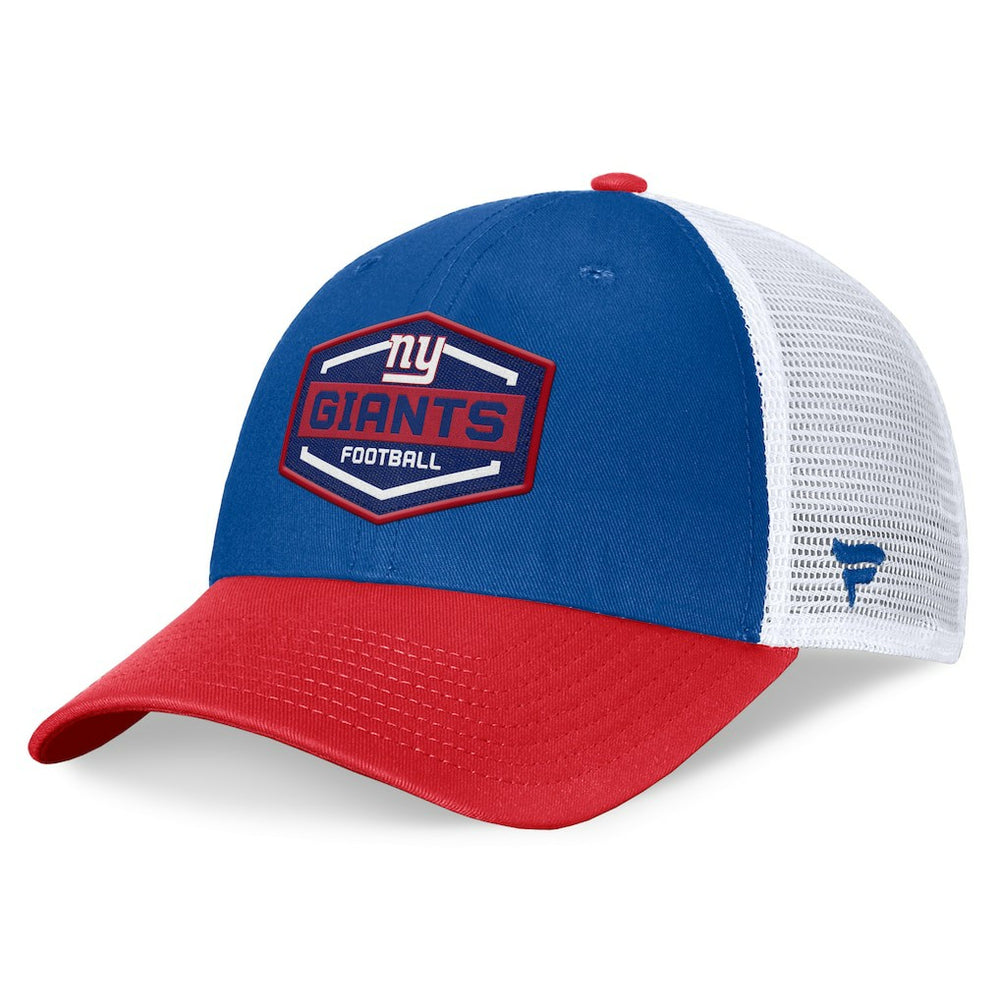 New York Giants Bench Trucker Adjustable Hat - Royal/Red Hats