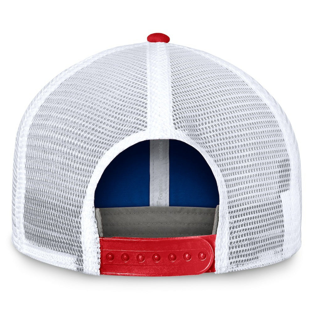 New York Giants Bench Trucker Adjustable Hat - Royal/Red Hats