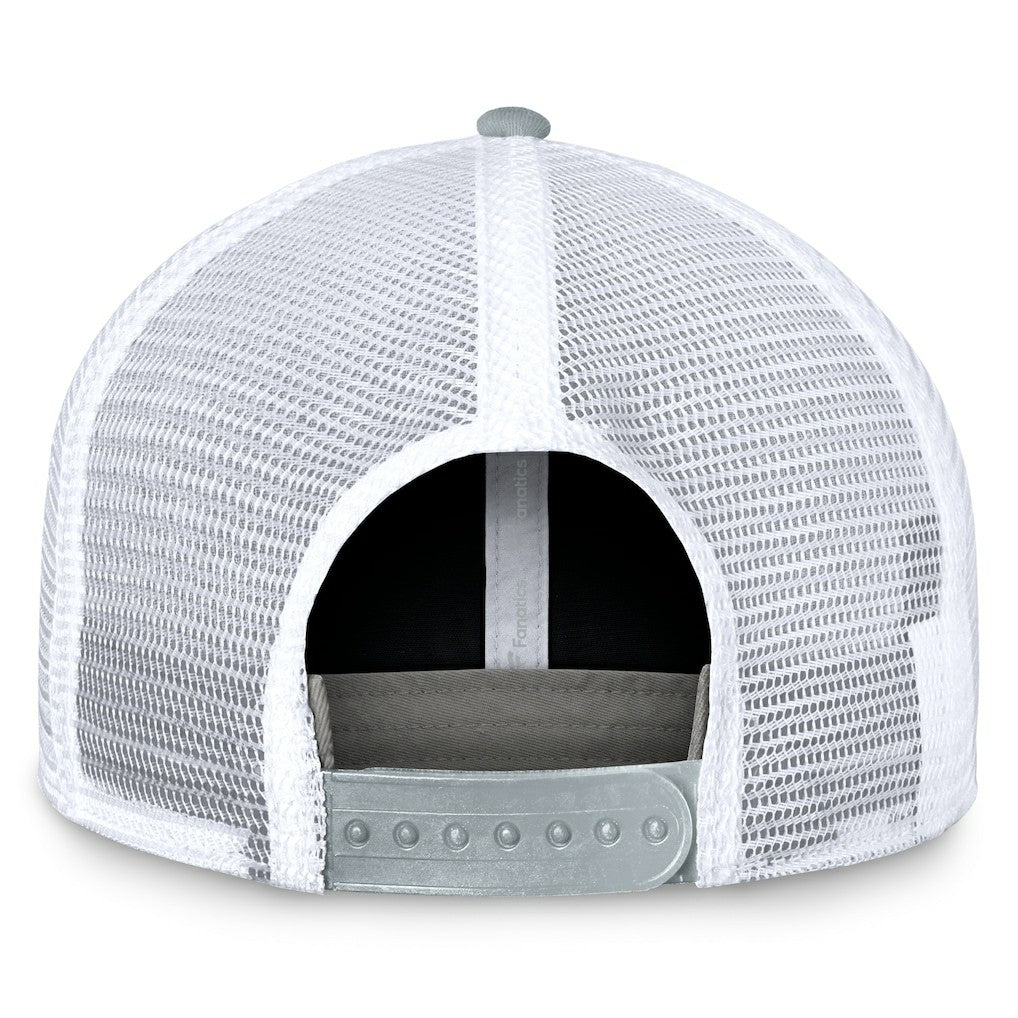 Las Vegas Raiders Bench Trucker Adjustable Hat - Black/Silver Hats