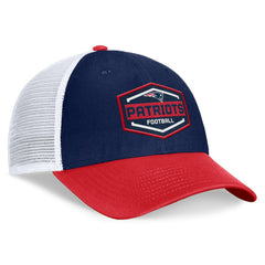 New England Patriots Bench Trucker Adjustable Hat - Navy/Red Hats