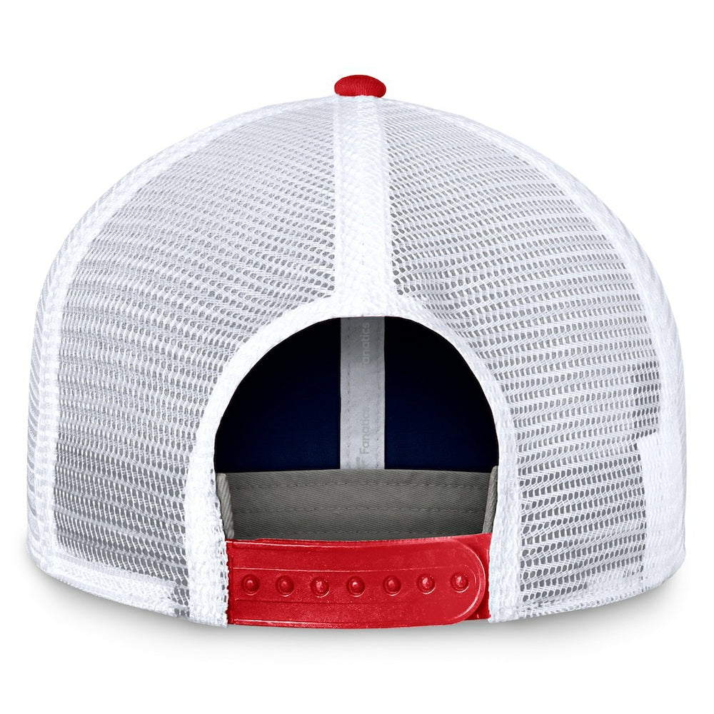 New England Patriots Bench Trucker Adjustable Hat - Navy/Red Hats