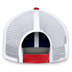 New England Patriots Bench Trucker Adjustable Hat - Navy/Red Hats