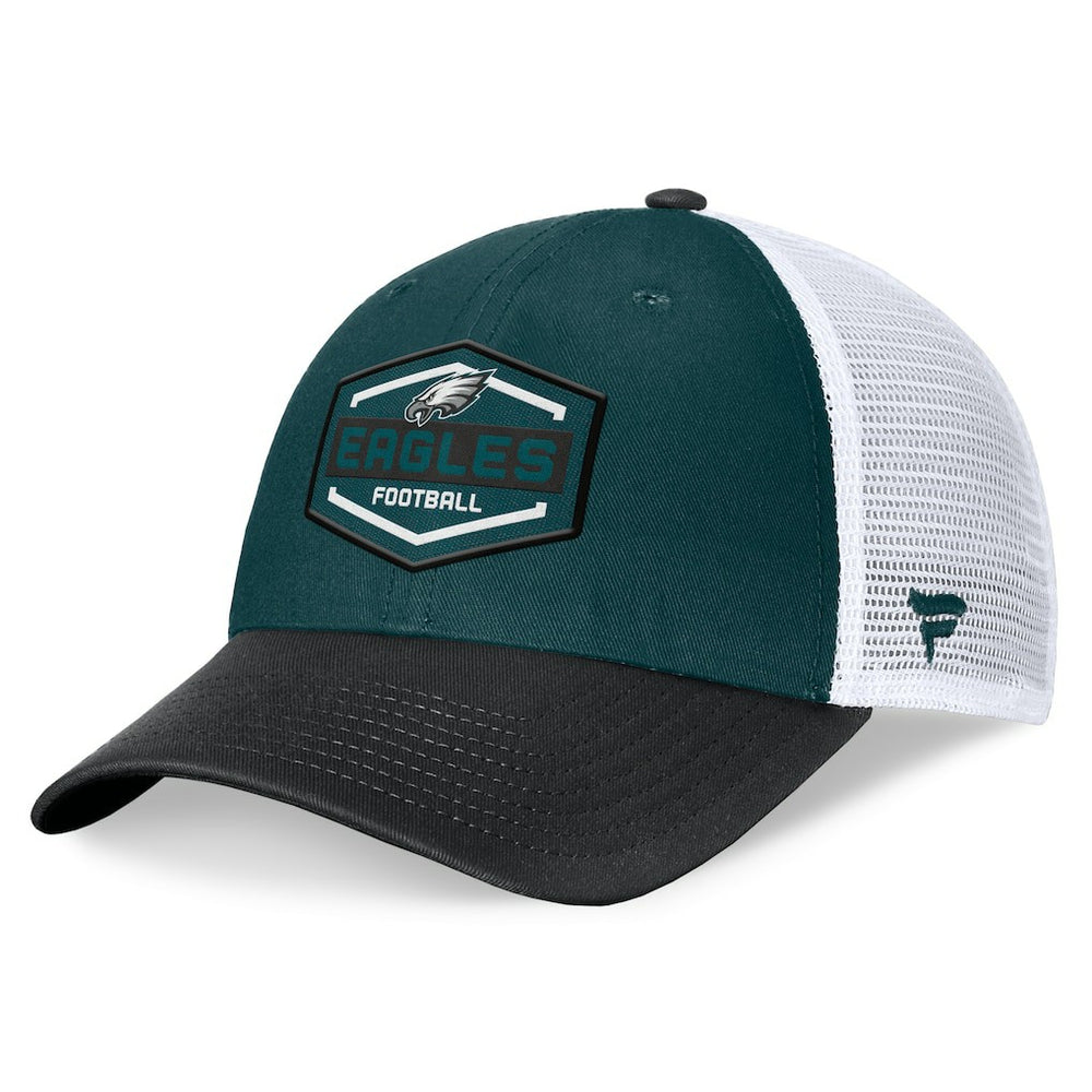 Philadelphia Eagles Bench Trucker Adjustable Hat - Midnight Green/Black Hats