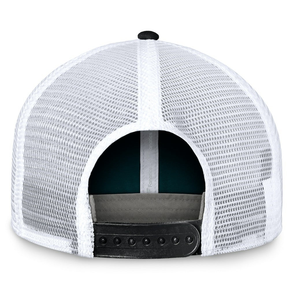 Philadelphia Eagles Bench Trucker Adjustable Hat - Midnight Green/Black Hats