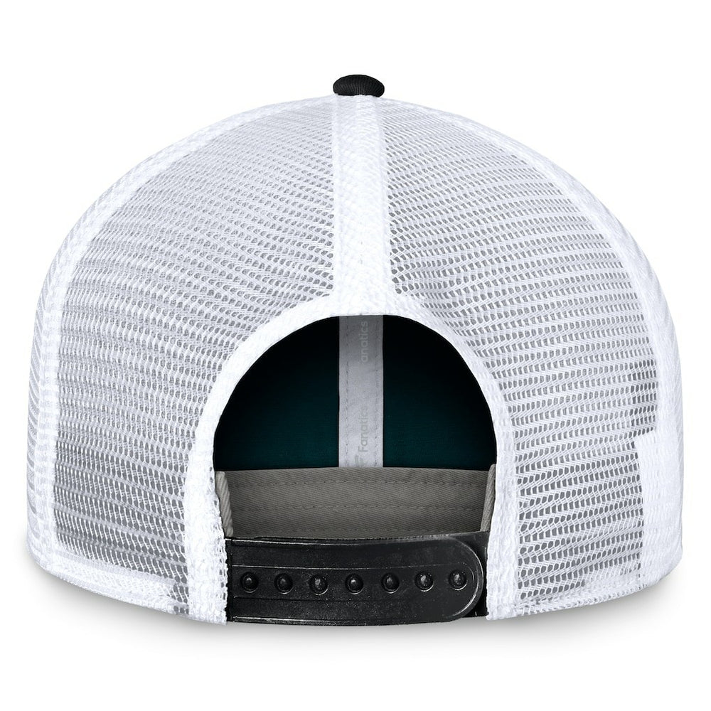Philadelphia Eagles Bench Trucker Adjustable Hat - Midnight Green/Black Hats