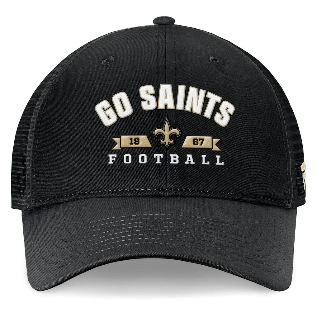 New Orleans Saints Timeout Trucker Adjustable Hat - Black Hats