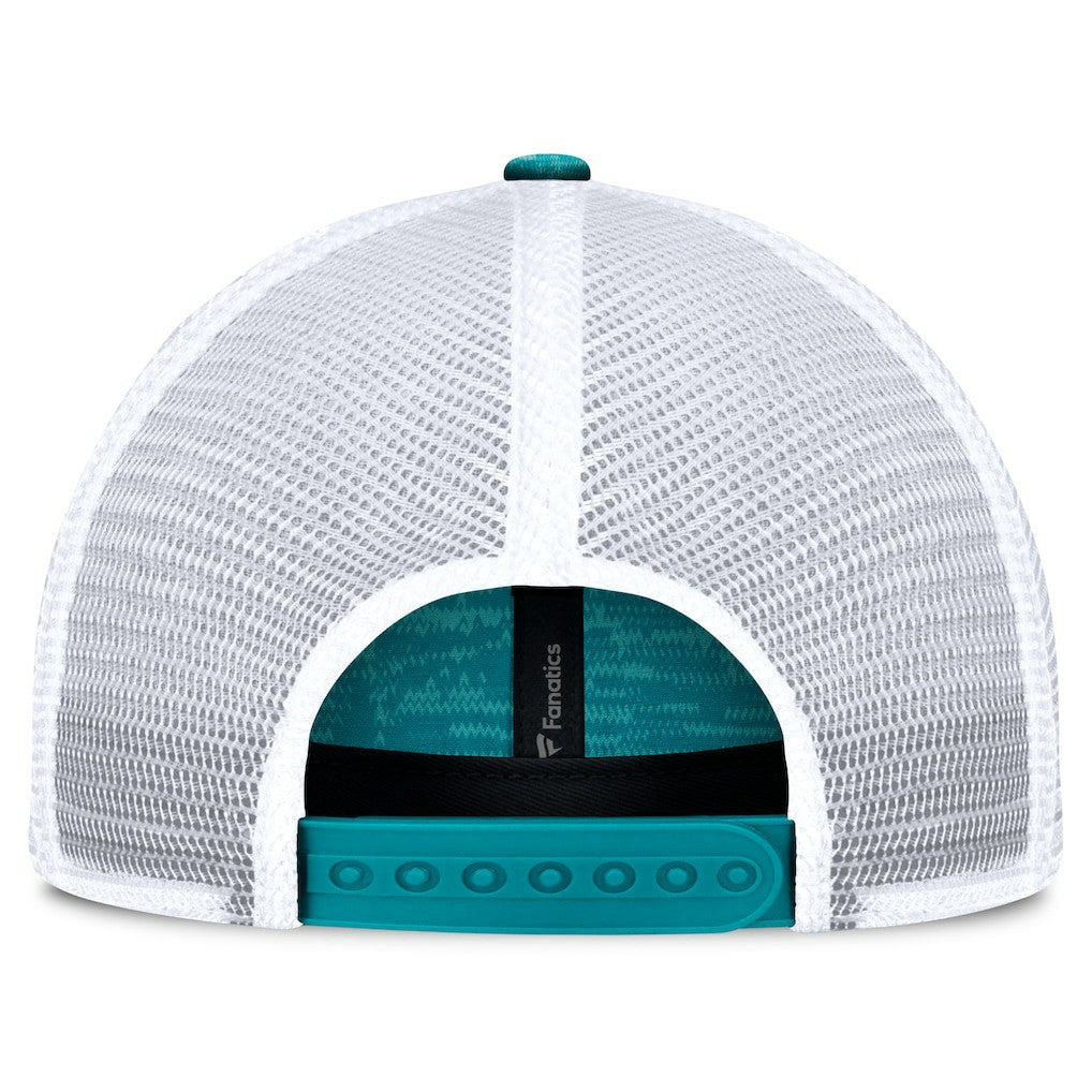 Miami Dolphins Challenge Trucker Adjustable Hat - Heather Aqua Hats