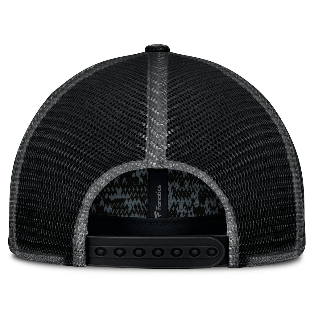 New Orleans Saints Challenge Trucker Adjustable Hat - Heather Black Hats