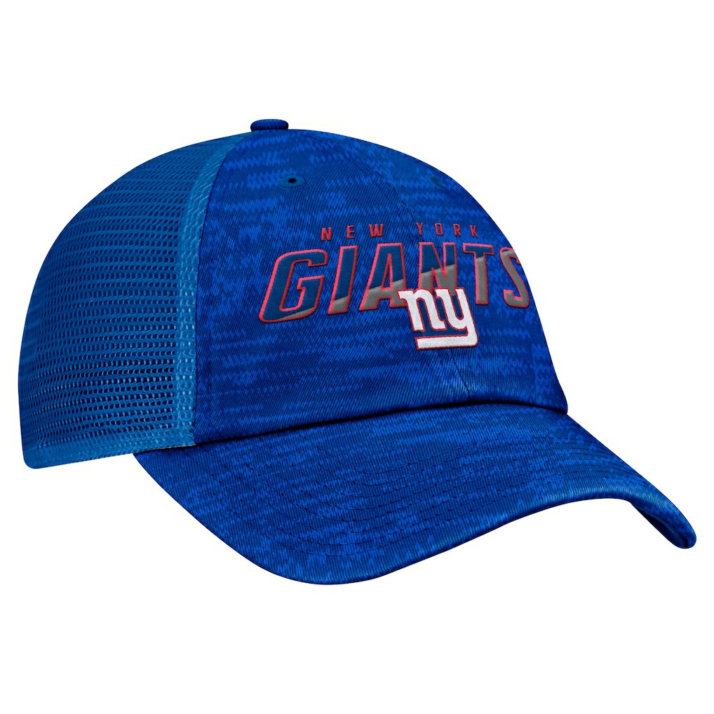 New York Giants Challenge Trucker Adjustable Hat - Heather Royal Hats