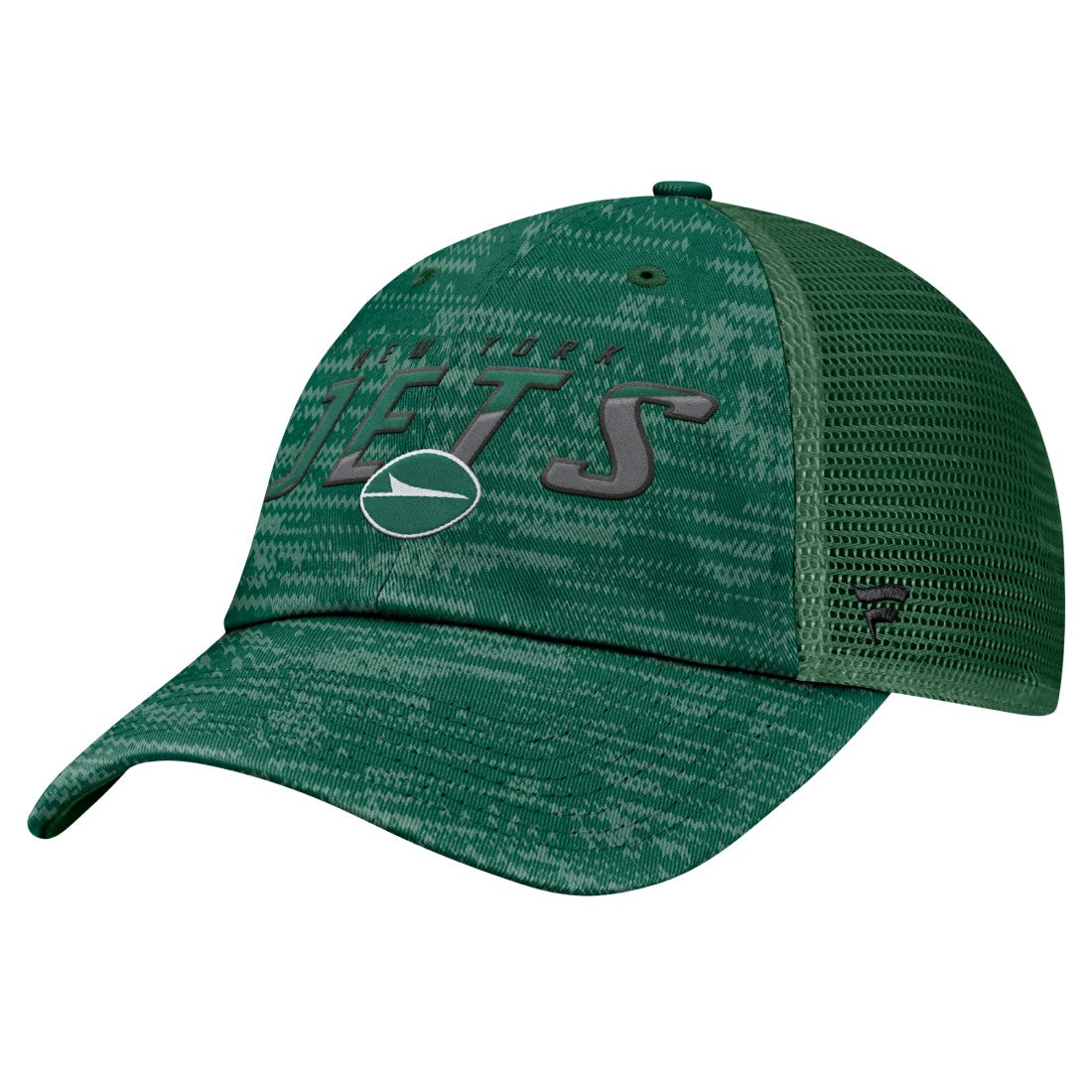 New York Jets Challenge Trucker Adjustable Hat - Heather Green Hats