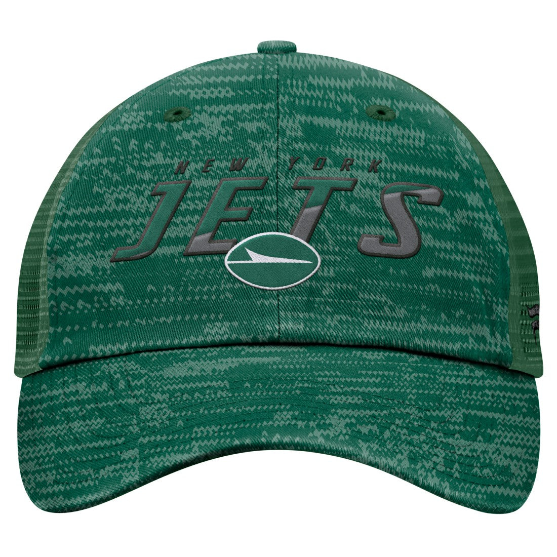 New York Jets Challenge Trucker Adjustable Hat - Heather Green Hats