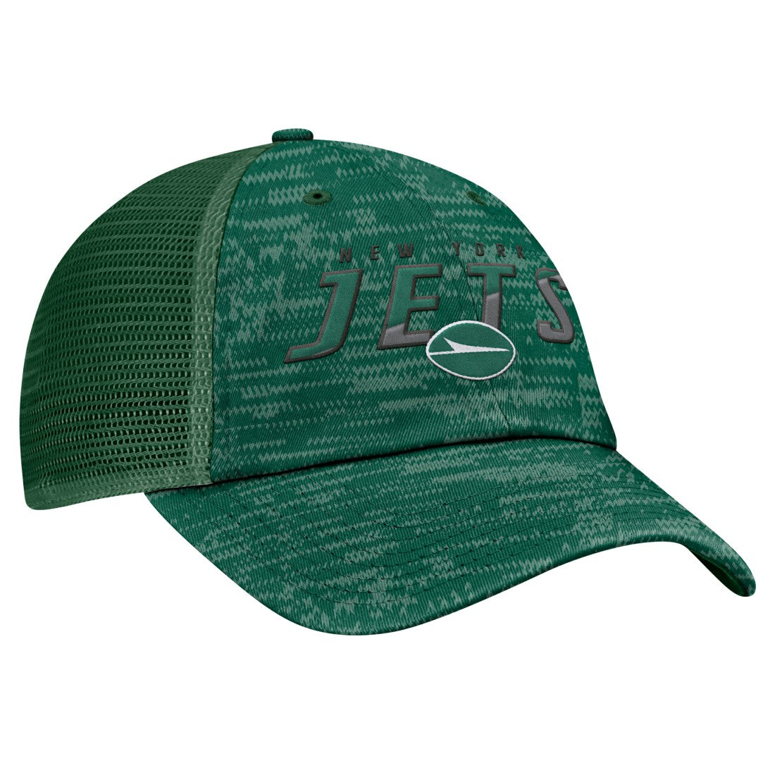 New York Jets Challenge Trucker Adjustable Hat - Heather Green Hats