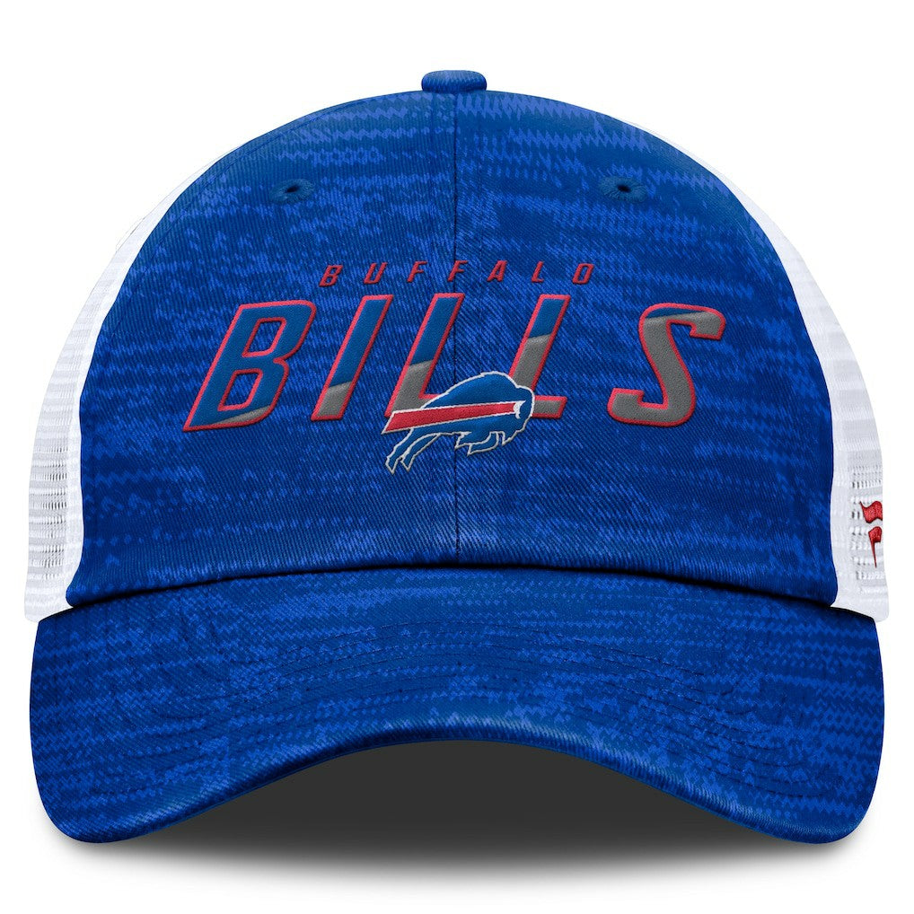 Buffalo Bills Challenge Trucker Adjustable Hat - Heather Royal Hats