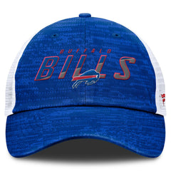 Buffalo Bills Challenge Trucker Adjustable Hat - Heather Royal Hats
