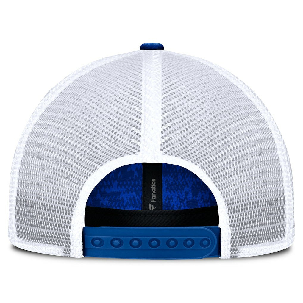 Buffalo Bills Challenge Trucker Adjustable Hat - Heather Royal Hats
