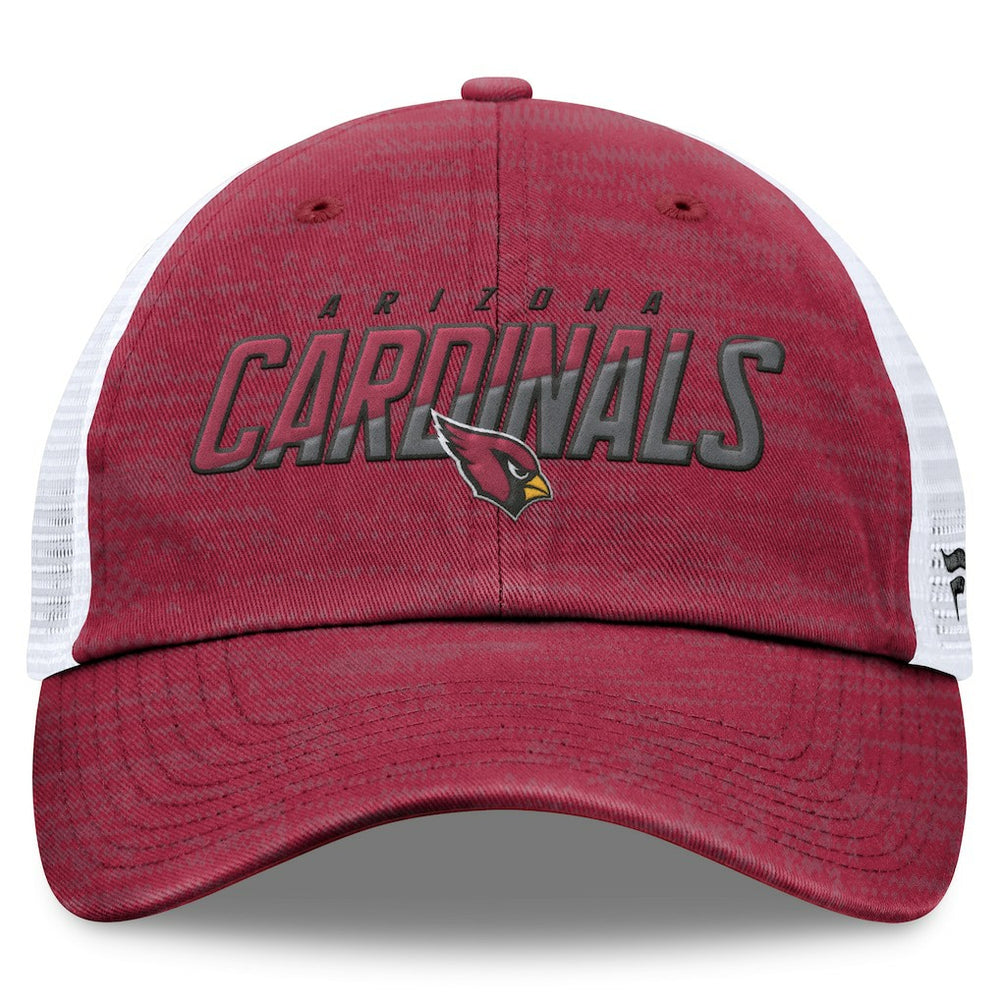 Arizona Cardinals Challenge Trucker Adjustable Hat - Heather Cardinal Hats