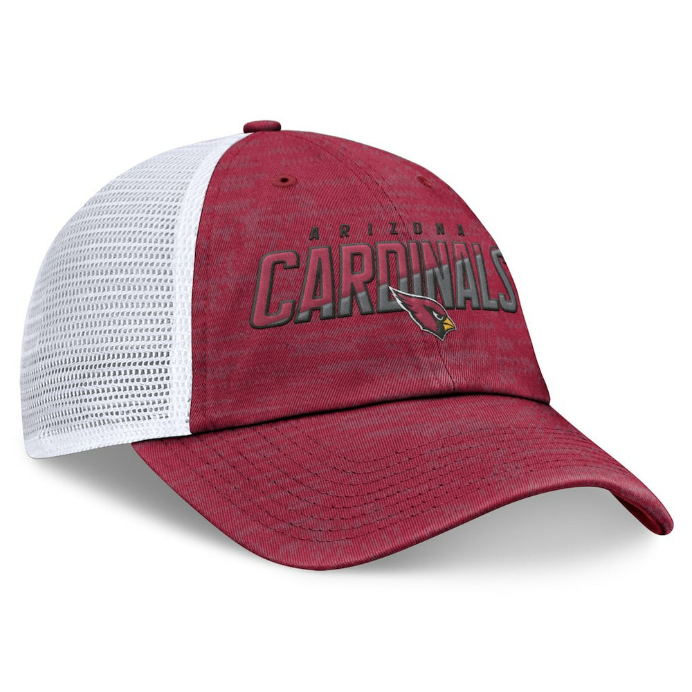 Arizona Cardinals Challenge Trucker Adjustable Hat - Heather Cardinal Hats