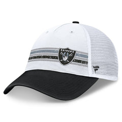 Las Vegas Raiders Flawless Stripe Adjustable Hat - White/Black Hats