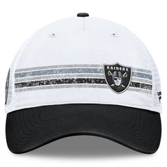 Las Vegas Raiders Flawless Stripe Adjustable Hat - White/Black Hats
