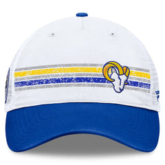 Los Angeles Rams Flawless Stripe Adjustable Hat - White/Royal Hats