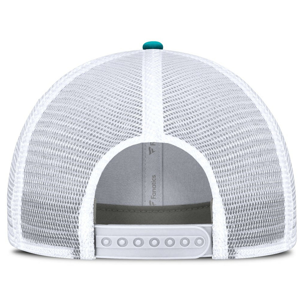 Miami Dolphins Flawless Stripe Adjustable Hat - White/Aqua Hats