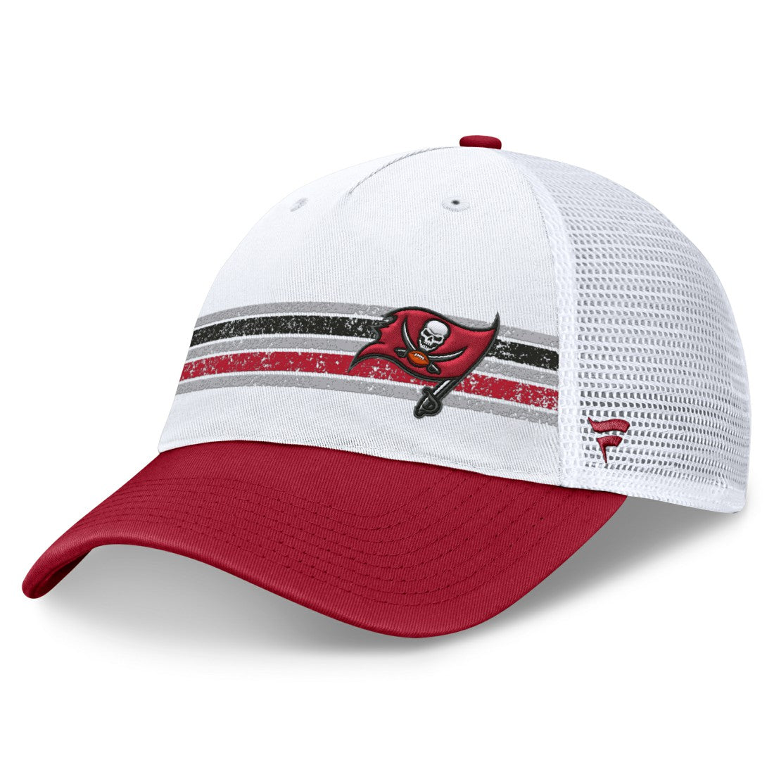 Tampa Bay Buccaneers Flawless Stripe Adjustable Hat - White/Red Hats