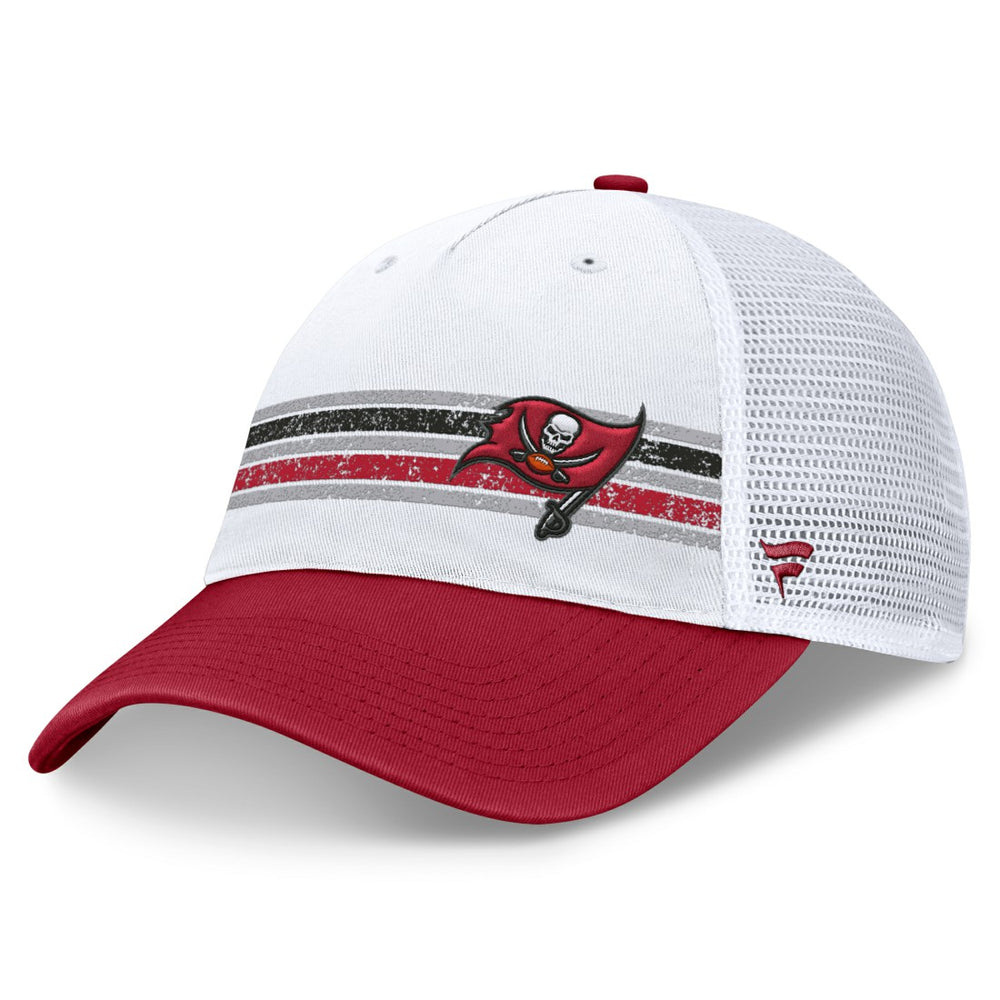 Tampa Bay Buccaneers Flawless Stripe Adjustable Hat - White/Red Hats